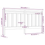vidaXL Tăblie de pat, alb, 206x4x100 cm, lemn masiv de pin vidaXL Tăblie de pat, alb, 206x4x100 cm, lemn masiv de pin