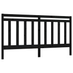 vidaXL Tăblie de pat, negru, 206x4x100 cm, lemn masiv de pin