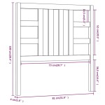 vidaXL Tăblie de pat, maro miere, 81x4x100 cm, lemn masiv de pin