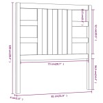 vidaXL Tăblie de pat, negru, 81x4x100 cm, lemn masiv de pin