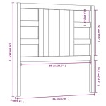 vidaXL Tăblie de pat, maro miere, 96x4x100 cm, lemn masiv de pin vidaXL Tăblie de pat, maro miere, 96x4x100 cm, lemn masiv de pin