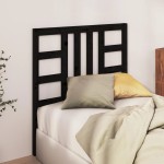 vidaXL Tăblie de pat, negru, 96x4x100 cm, lemn masiv de pin