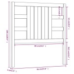 vidaXL Tăblie de pat, negru, 96x4x100 cm, lemn masiv de pin