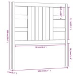 vidaXL Tăblie de pat, alb, 106x4x100 cm, lemn masiv de pin