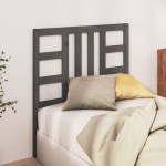 vidaXL Tăblie de pat, gri, 106x4x100 cm, lemn masiv de pin vidaXL Tăblie de pat, gri, 106x4x100 cm, lemn masiv de pin