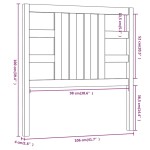 vidaXL Tăblie de pat, negru, 106x4x100 cm, lemn masiv de pin vidaXL Tăblie de pat, negru, 106x4x100 cm, lemn masiv de pin