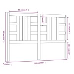 vidaXL Tăblie de pat, negru, 126x4x100 cm, lemn masiv de pin vidaXL Tăblie de pat, negru, 126x4x100 cm, lemn masiv de pin