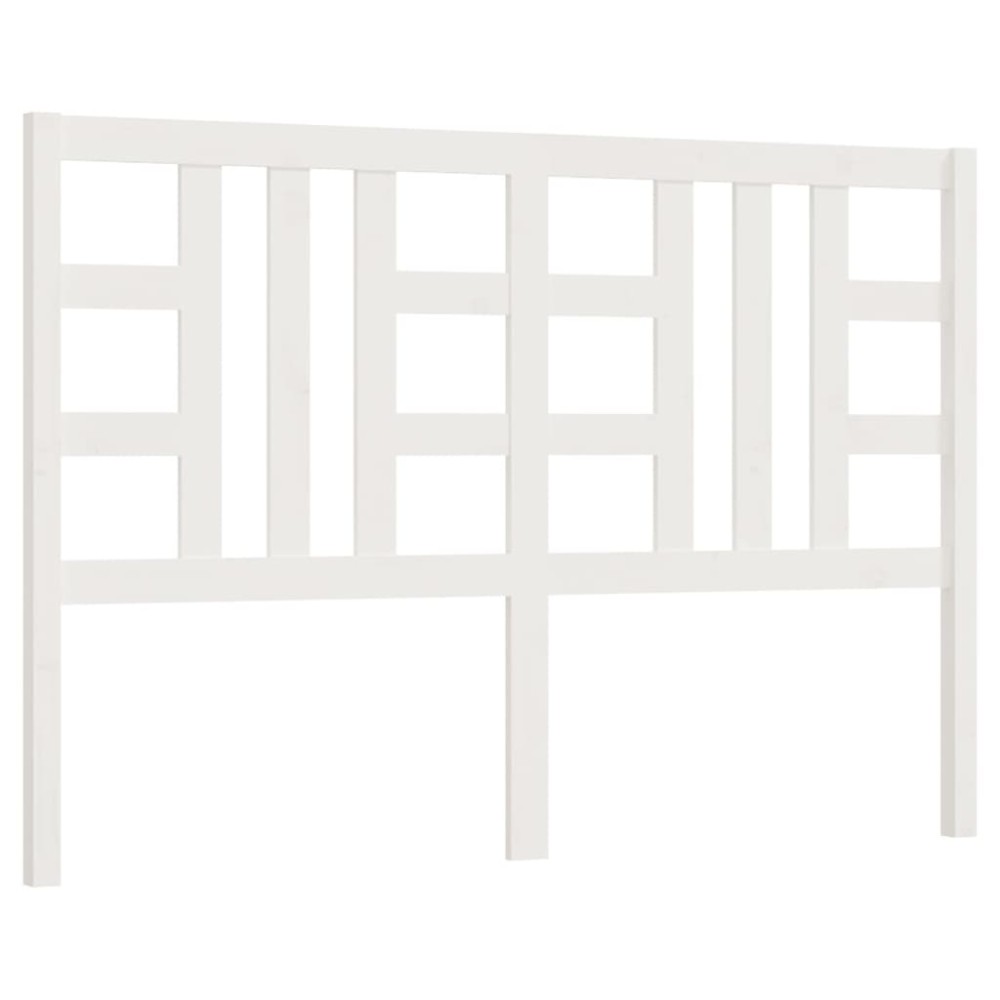 vidaXL Tăblie de pat, alb, 156x4x100 cm, lemn masiv de pin