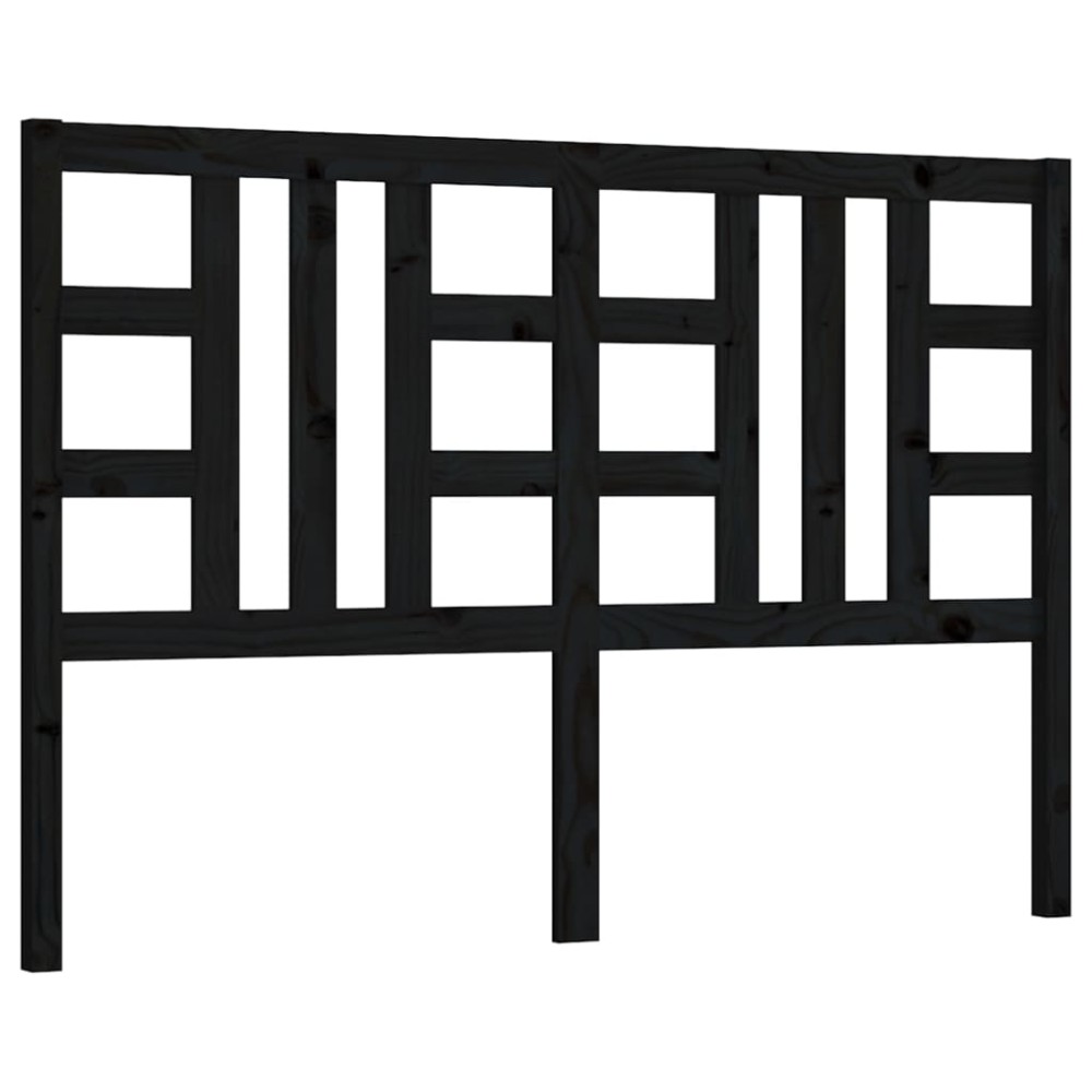 vidaXL Tăblie de pat, negru, 166x4x100 cm, lemn masiv de pin