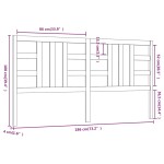 vidaXL Tăblie de pat, gri, 186x4x100 cm, lemn masiv de pin