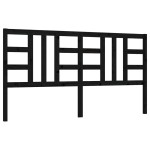 vidaXL Tăblie de pat, negru, 186x4x100 cm, lemn masiv de pin
