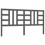 vidaXL Tăblie de pat, gri, 206x4x100 cm, lemn masiv de pin