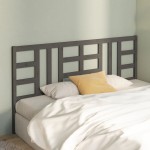 vidaXL Tăblie de pat, gri, 206x4x100 cm, lemn masiv de pin