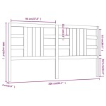 vidaXL Tăblie de pat, gri, 206x4x100 cm, lemn masiv de pin