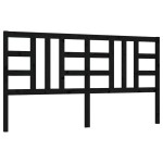 vidaXL Tăblie de pat, negru, 206x4x100 cm, lemn masiv de pin