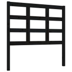 vidaXL Tăblie de pat, negru, 95,5x4x100 cm, lemn masiv de pin