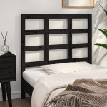 vidaXL Tăblie de pat, negru, 95,5x4x100 cm, lemn masiv de pin