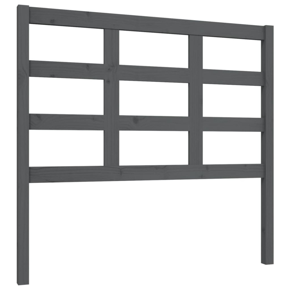 vidaXL Tăblie de pat, gri, 105,5x4x100 cm, lemn masiv de pin