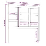 vidaXL Tăblie de pat, maro miere, 105,5x4x100 cm, lemn masiv de pin vidaXL Tăblie de pat, maro miere, 105,5x4x100 cm, lemn masiv de pin