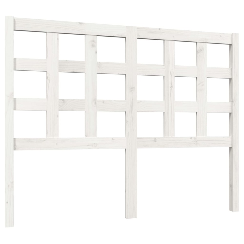 vidaXL Tăblie de pat, alb, 125,5x4x100 cm, lemn masiv de pin
