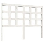 vidaXL Tăblie de pat, alb, 125,5x4x100 cm, lemn masiv de pin