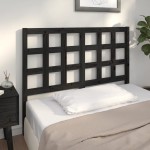 vidaXL Tăblie de pat, negru, 125,5x4x100 cm, lemn masiv de pin vidaXL Tăblie de pat, negru, 125,5x4x100 cm, lemn masiv de pin