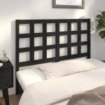 vidaXL Tăblie de pat, negru, 125,5x4x100 cm, lemn masiv de pin vidaXL Tăblie de pat, negru, 125,5x4x100 cm, lemn masiv de pin