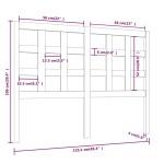 vidaXL Tăblie de pat, negru, 125,5x4x100 cm, lemn masiv de pin vidaXL Tăblie de pat, negru, 125,5x4x100 cm, lemn masiv de pin