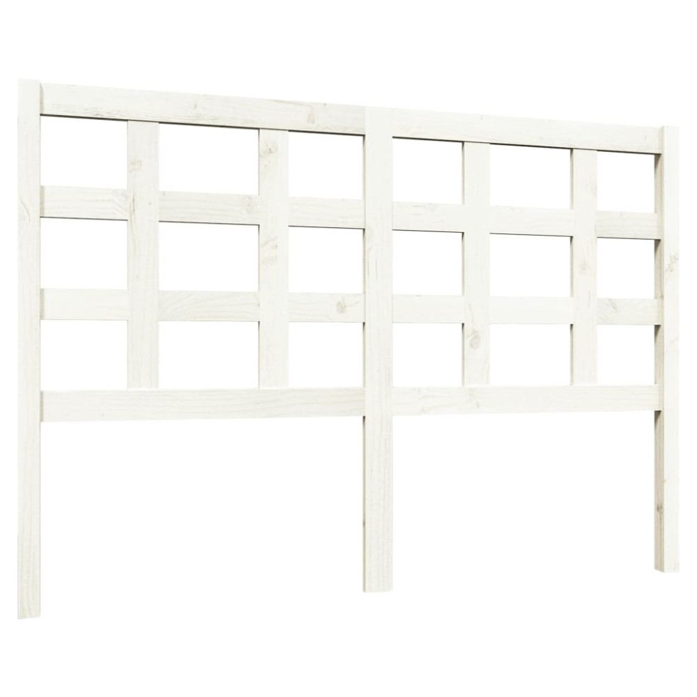 vidaXL Tăblie de pat, alb, 140,5x4x100 cm, lemn masiv de pin