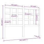 vidaXL Tăblie de pat, alb, 140,5x4x100 cm, lemn masiv de pin