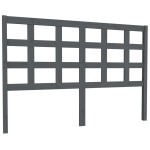 vidaXL Tăblie de pat, gri, 145,5x4x100 cm, lemn masiv de pin