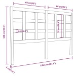 vidaXL Tăblie de pat, gri, 145,5x4x100 cm, lemn masiv de pin