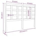vidaXL Tăblie de pat, negru, 145,5x4x100 cm, lemn masiv de pin vidaXL Tăblie de pat, negru, 145,5x4x100 cm, lemn masiv de pin