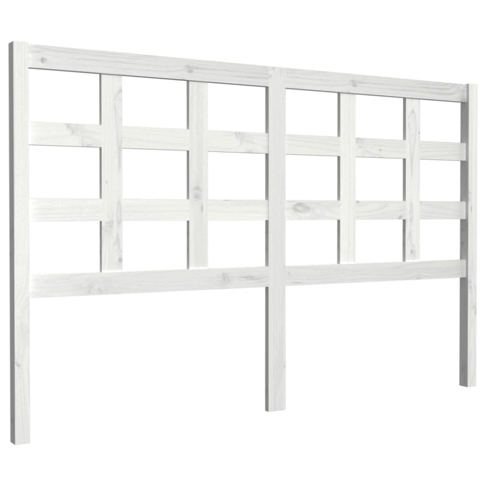 vidaXL Tăblie de pat, alb, 156x4x100 cm, lemn masiv de pin