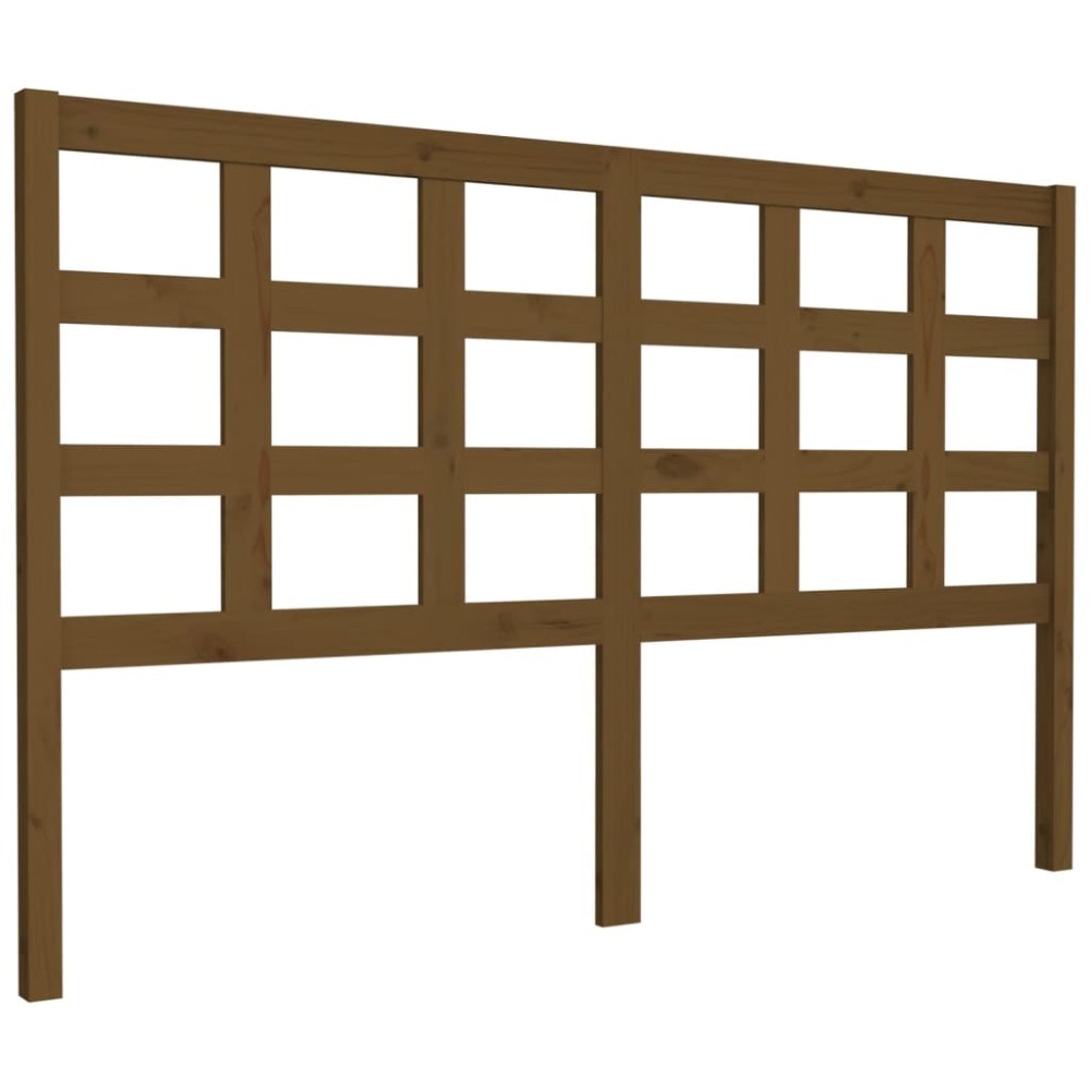 vidaXL Tăblie de pat, maro miere, 156x4x100 cm, lemn masiv de pin