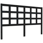 vidaXL Tăblie de pat, negru, 156x4x100 cm, lemn masiv de pin