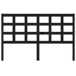 vidaXL Tăblie de pat, negru, 156x4x100 cm, lemn masiv de pin