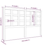 vidaXL Tăblie de pat, negru, 156x4x100 cm, lemn masiv de pin