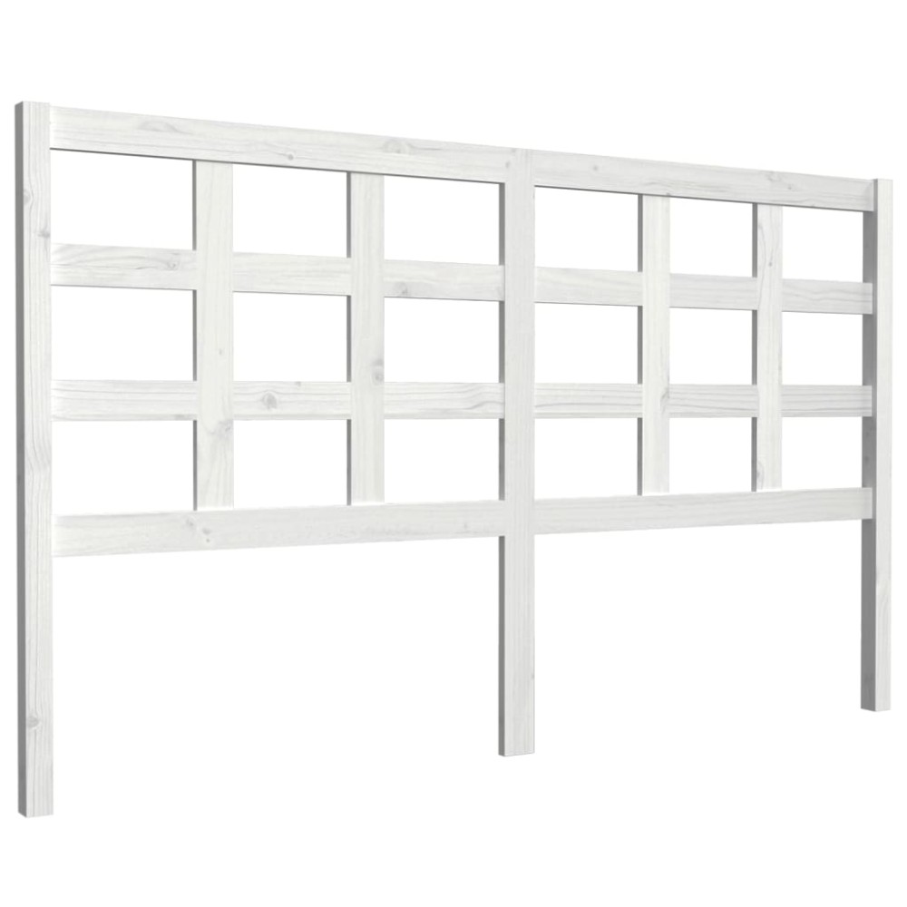 vidaXL Tăblie de pat, alb, 165,5x4x100 cm, lemn masiv de pin