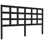 vidaXL Tăblie de pat, negru, 165,5x4x100 cm, lemn masiv de pin
