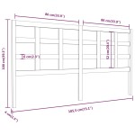 vidaXL Tăblie de pat, 185,5x4x100 cm, lemn masiv de pin