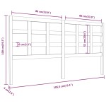 vidaXL Tăblie de pat, maro miere, 185,5x4x100 cm, lemn masiv de pin