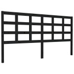 vidaXL Tăblie de pat, negru, 185,5x4x100 cm, lemn masiv de pin