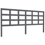 vidaXL Tăblie de pat, gri, 205,5x4x100 cm, lemn masiv de pin