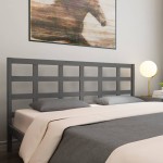 vidaXL Tăblie de pat, gri, 205,5x4x100 cm, lemn masiv de pin