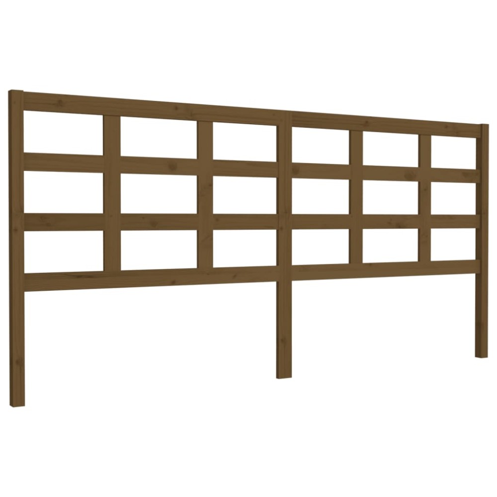 vidaXL Tăblie de pat, maro miere, 205,5x4x100 cm, lemn masiv de pin