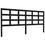 vidaXL Tăblie de pat, negru, 205,5x4x100 cm, lemn masiv de pin