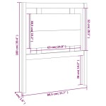 vidaXL Tăblie de pat, 80,5x4x100 cm, lemn masiv de pin vidaXL Tăblie de pat, 80,5x4x100 cm, lemn masiv de pin
