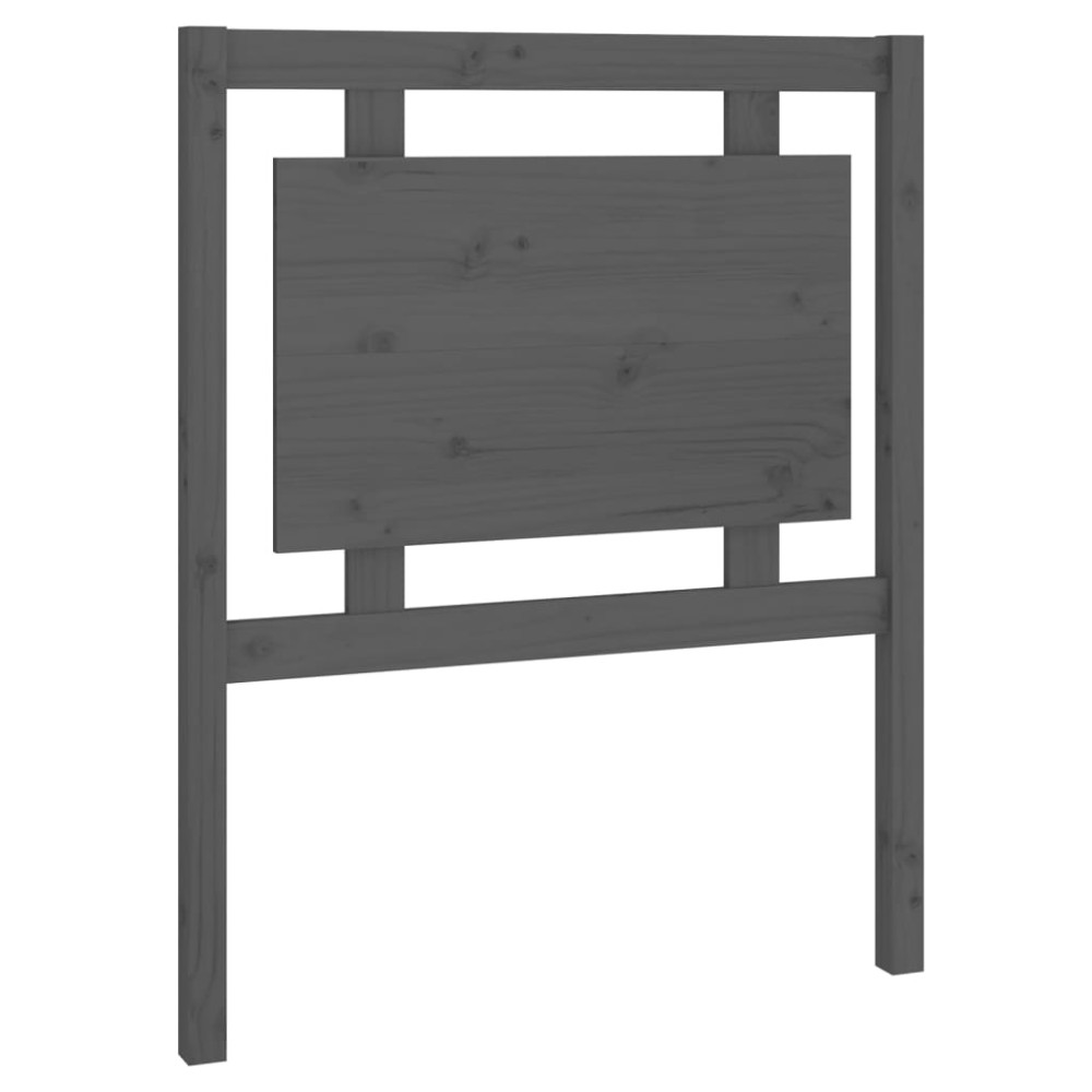 vidaXL Tăblie de pat, gri, 80,5x4x100 cm, lemn masiv de pin