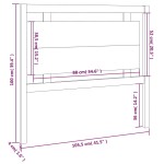 vidaXL Tăblie de pat, gri, 105,5x4x100 cm, lemn masiv de pin vidaXL Tăblie de pat, gri, 105,5x4x100 cm, lemn masiv de pin